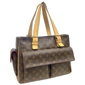 Louis Vuitton Multiplicite Tote Bag Monogram Brown Red Accessory